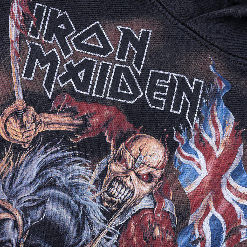 IRON MAIDEN STEED HOODIE - STAINED BLACK - 3