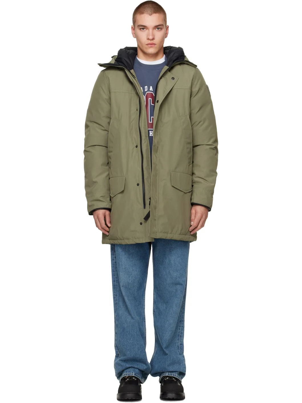 Khaki Tonal Disc Langford Down Parka - 1