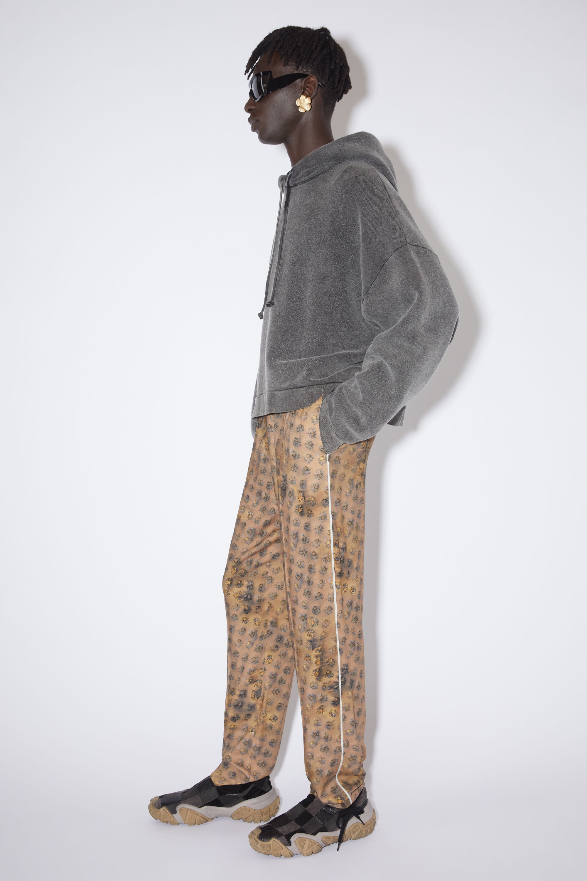Printed trousers - Sand beige/yellow - 4