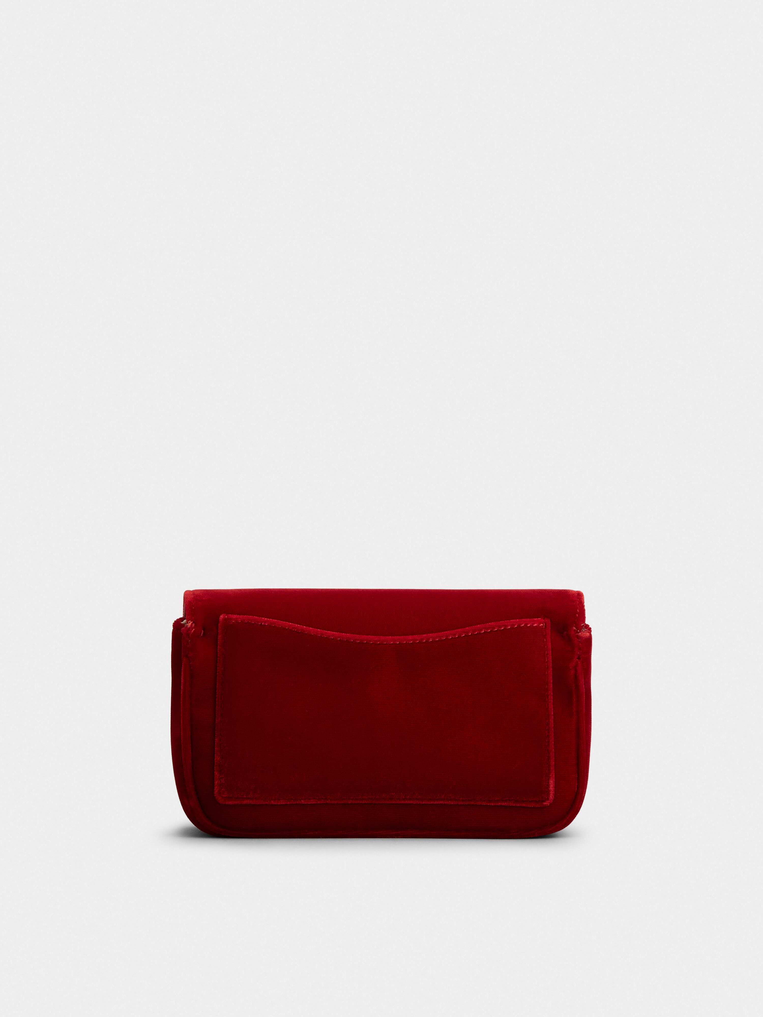 Jeu de Fille Strass Buckle Clutch Bag in Velvet - 5