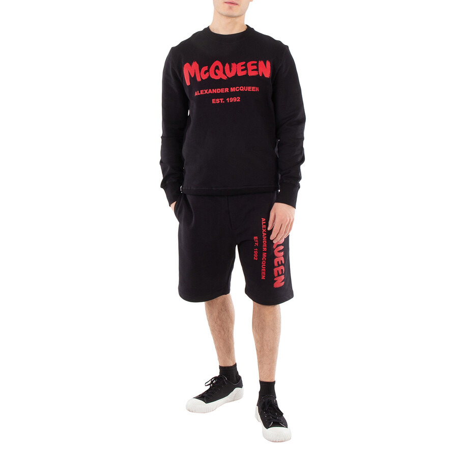 Alexander Mcqueen Men's Graffiti Logo Crewneck Sweatshirt - 4
