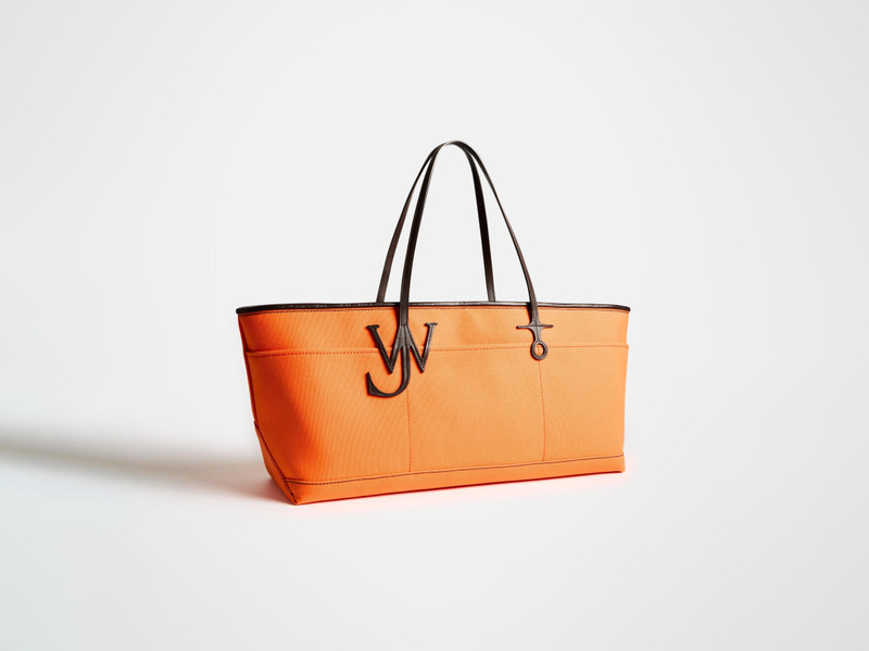 STRETCH ANCHOR CANVAS TOTE IN ORANGE 3
