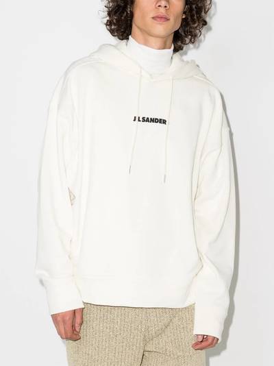 Jil Sander logo-print cotton hoodie outlook