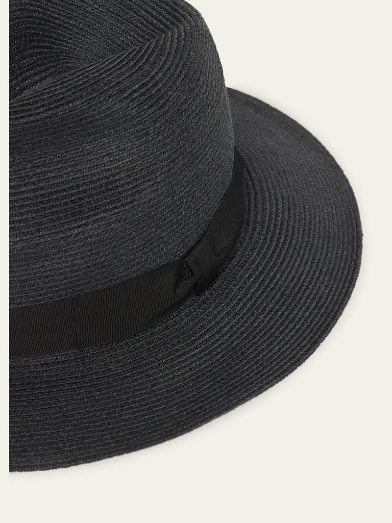 GIORGIO ARMANI Men's Jute Ribbon-Band Fedora Hat outlook