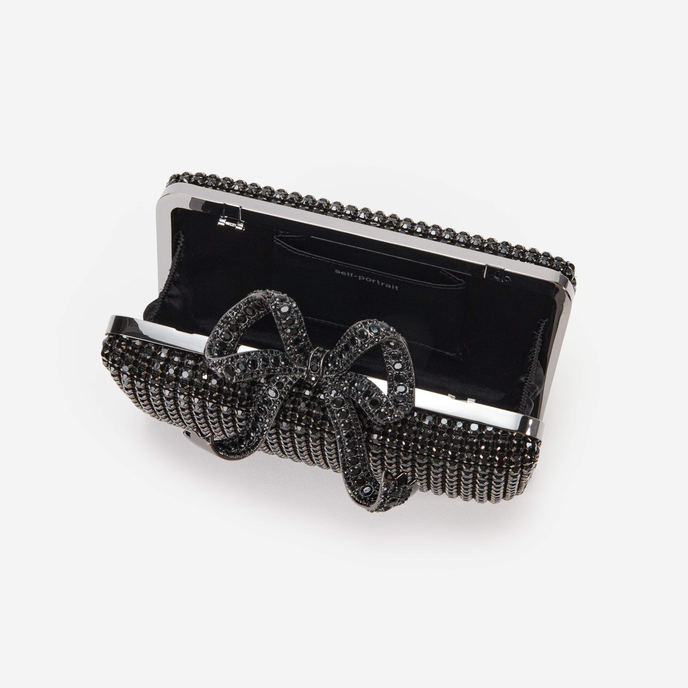 Black Crystal Box Clutch - 5