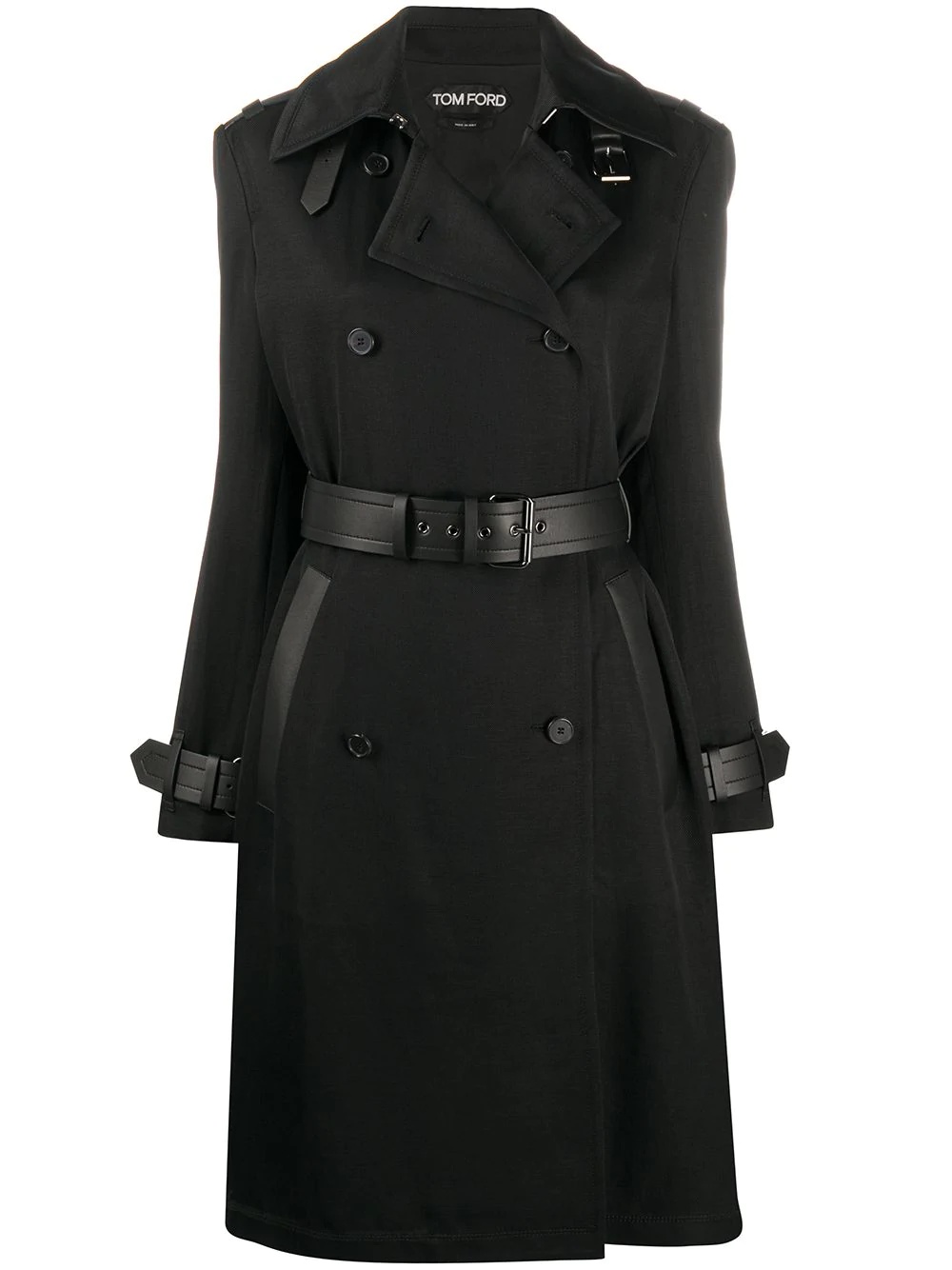 belted trench coat - 1