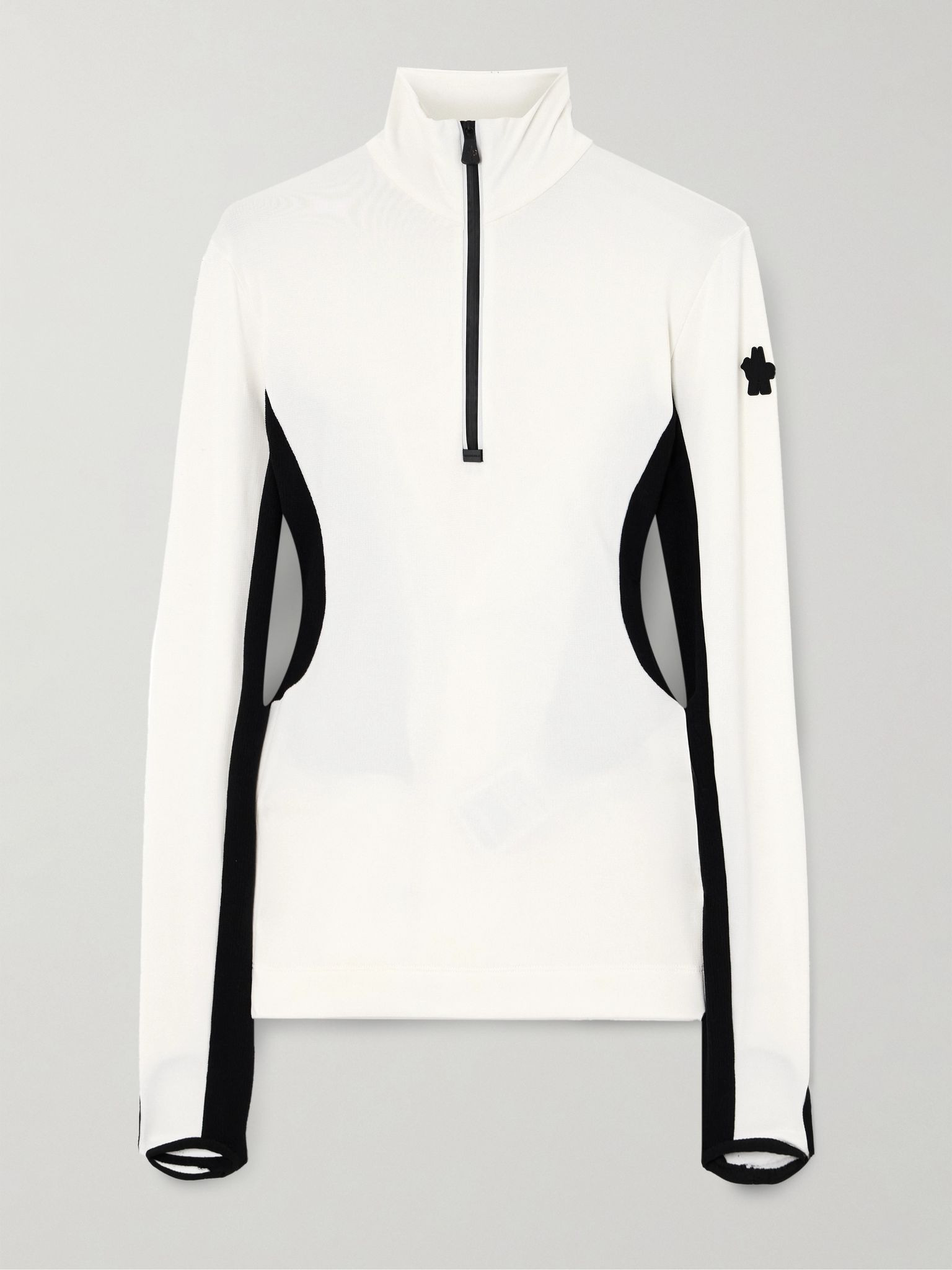 Color-block stretch-jersey base layer White - 1