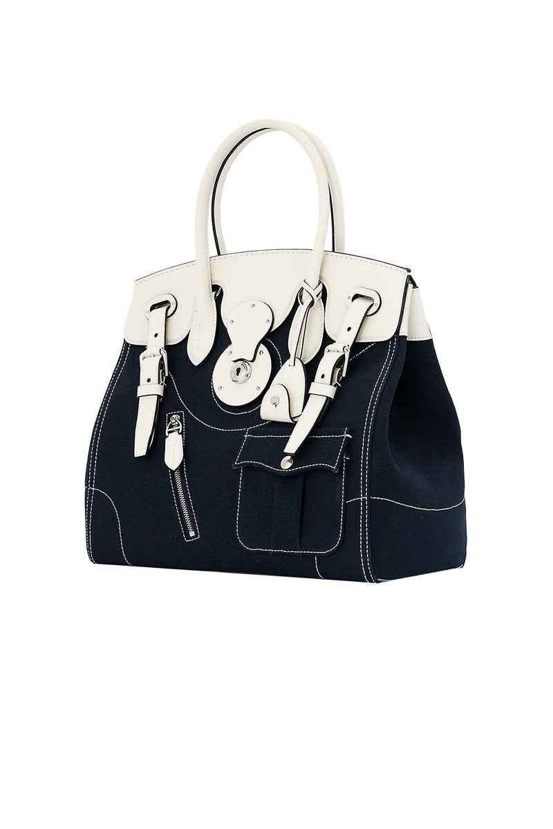 Soft Ricky 33 Calfskin-Trim Canvas Bag 4