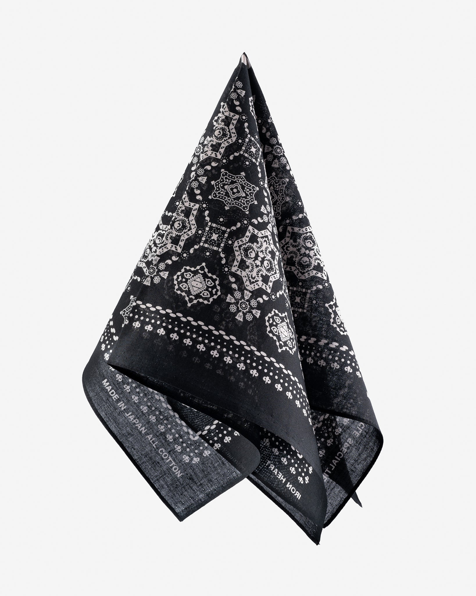 IHG-051-BLK Iron Heart “Bell” Print Bandana - Black - 2