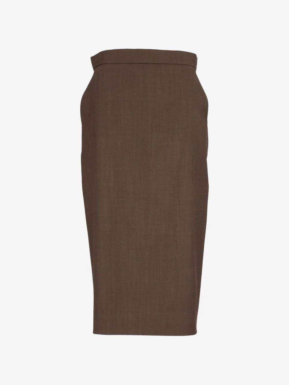 wool gabardine pencil skirt - 1