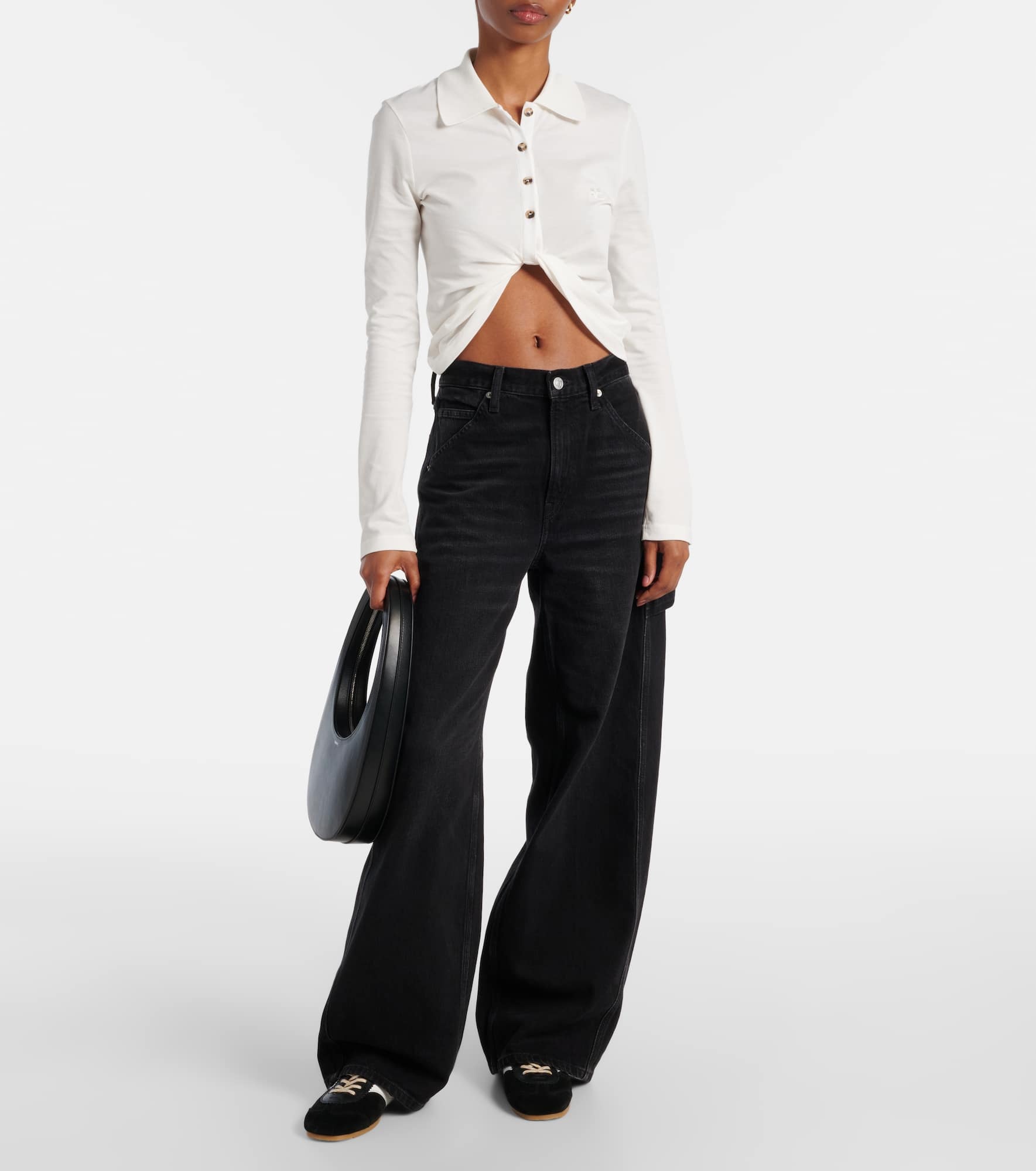 Cropped cotton shirt - 2