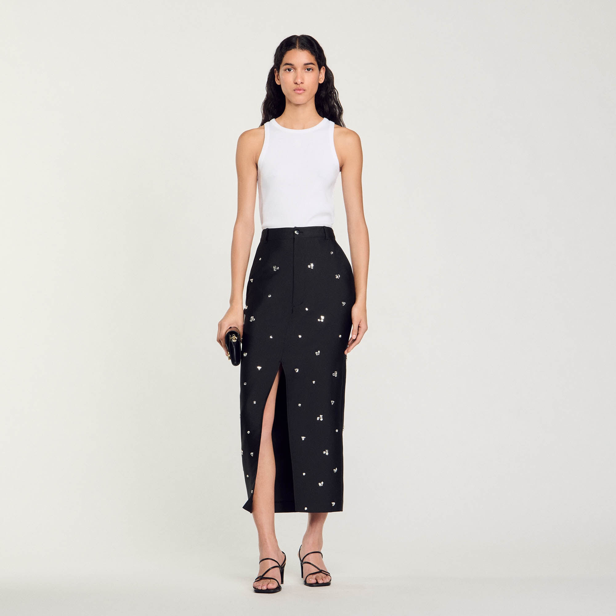 RHINESTONE PENCIL SKIRT - 2