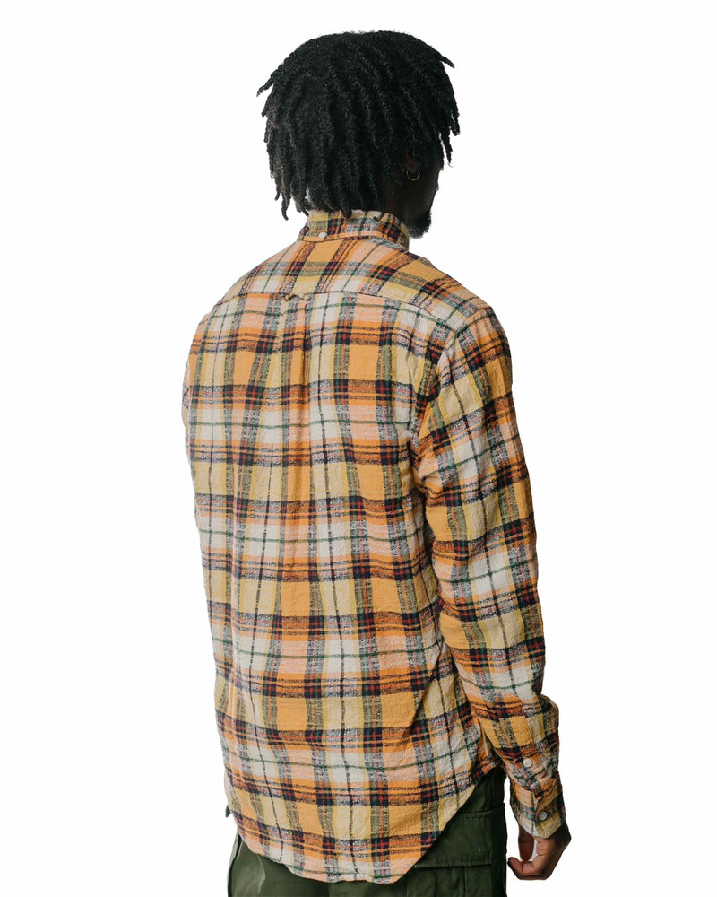 Orange Broken Dobby Plaid Shirt 3