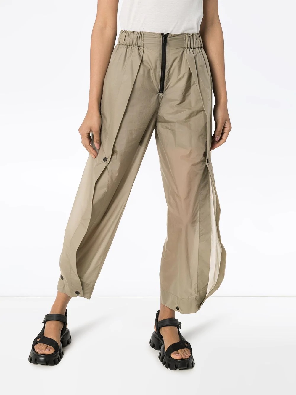 Air high-waisted wide leg trousers - 3