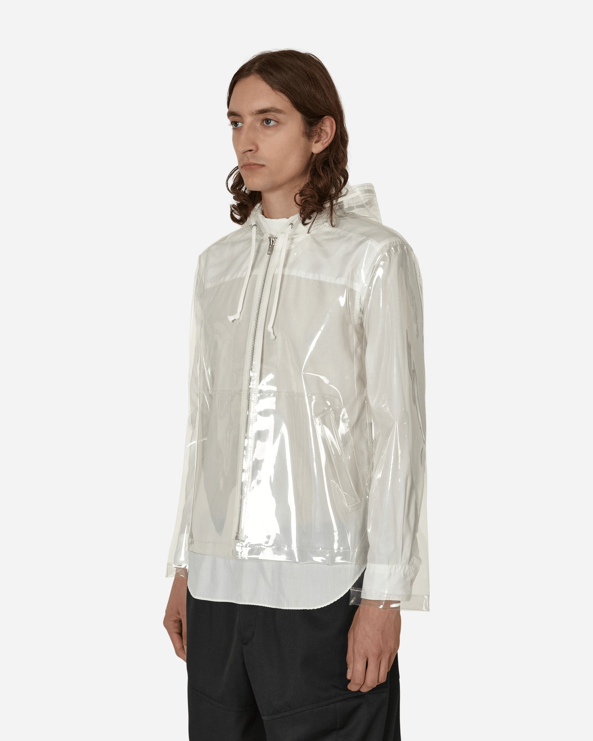 Clear Hooded Jacket White - 2