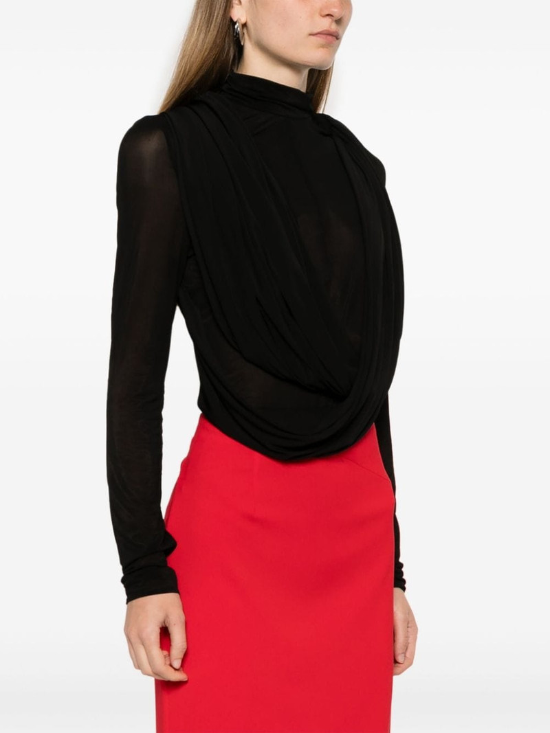cape-effect sheer bodysuit 3