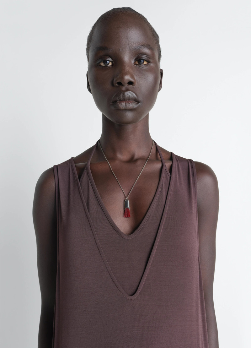 Lemaire NANO BRUSH NECKLACE IN BRASS AND HORSEHAIR outlook