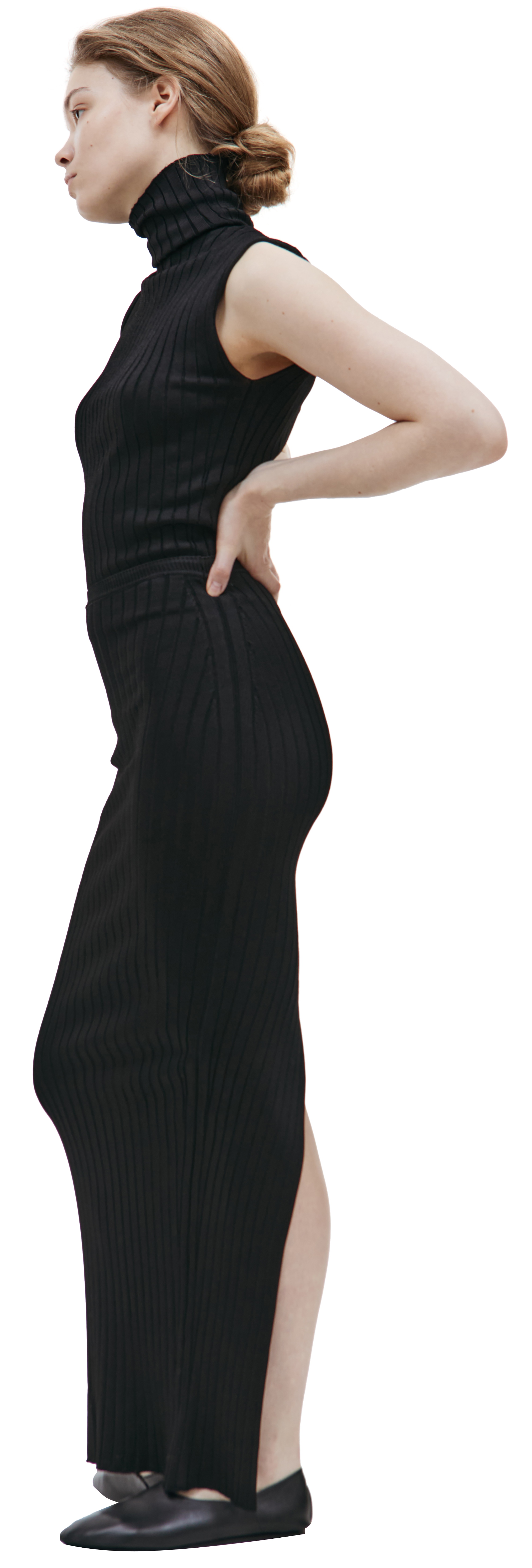 LOGO RIBBED STRETCH SKIRT - 2