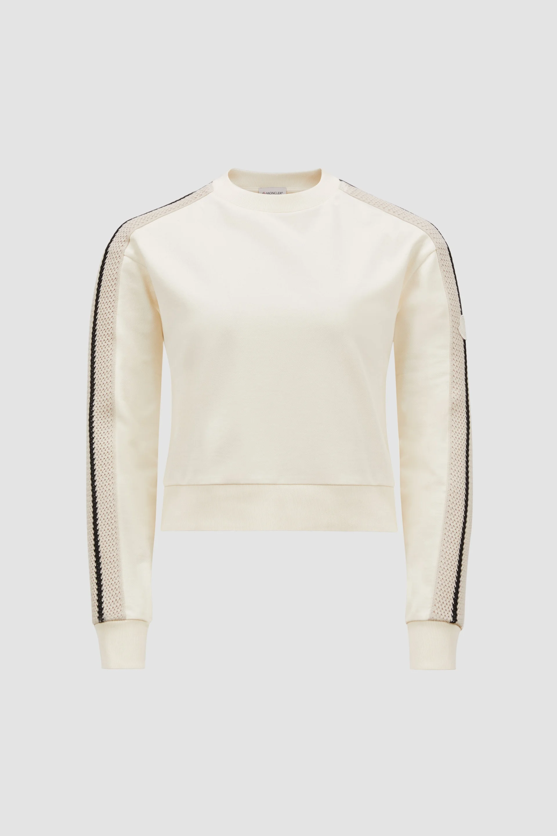 Crochet Accent Cotton Sweatshirt - 1