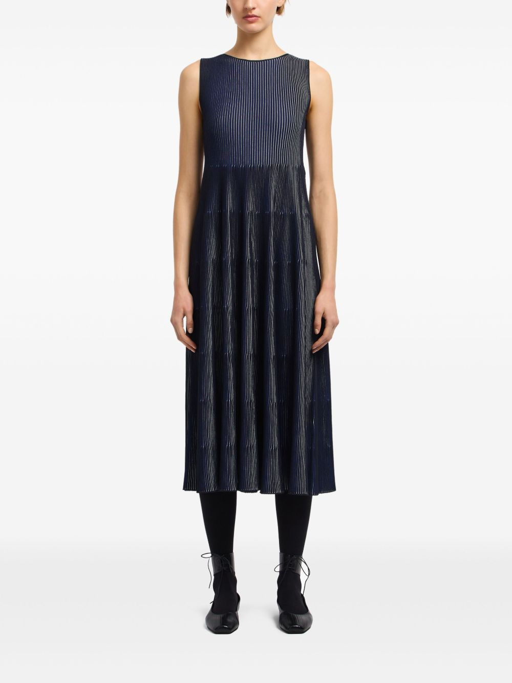 knitted sleeveless mini dress - 2