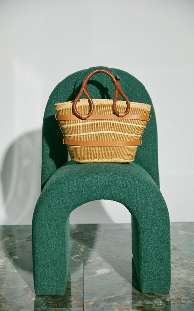 Johanna Ortiz Herederos De Un Amor Raffia Tote brown outlook