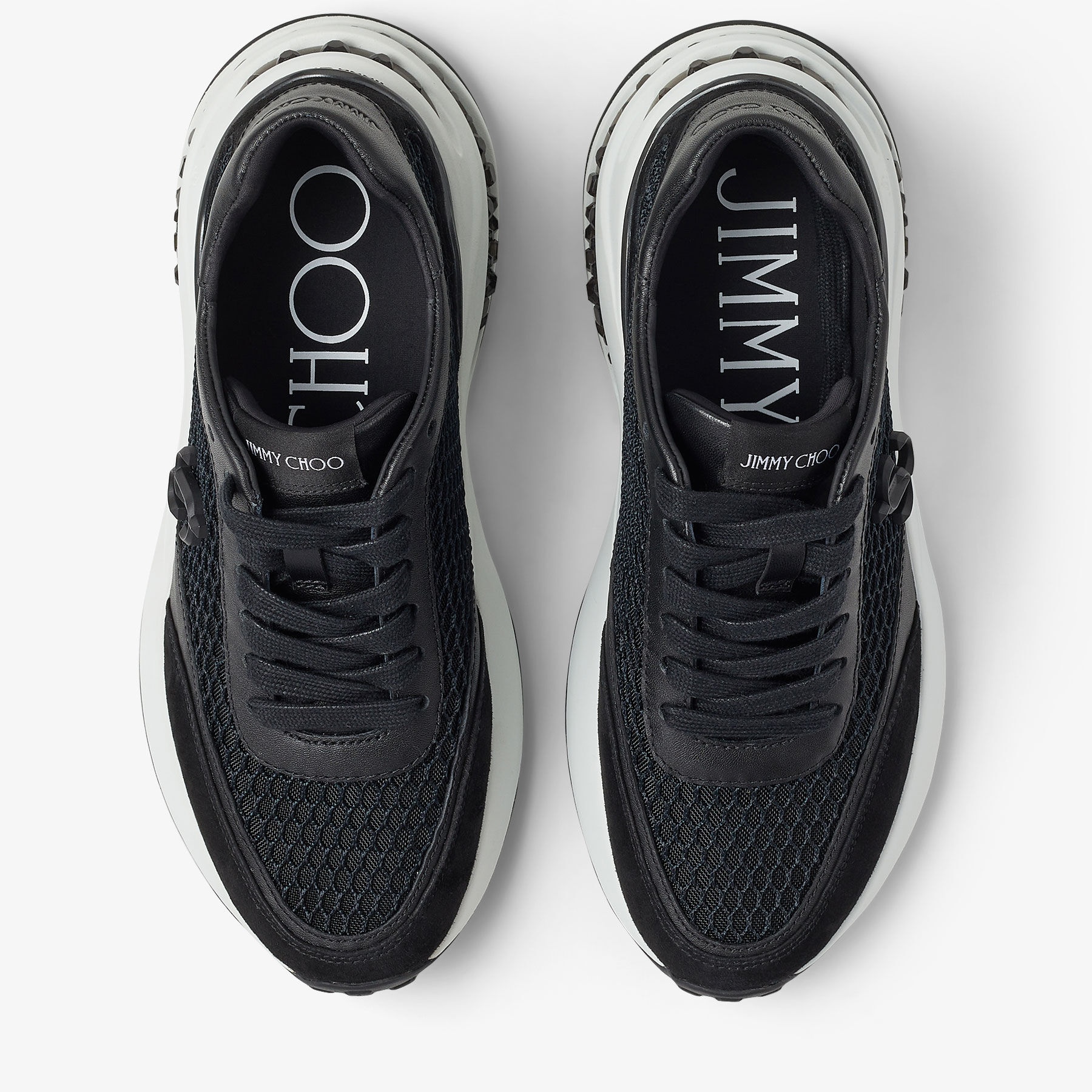 Memphis Lace Up/F
Black Fishnet Mesh and Leather Low Top Trainers - 7