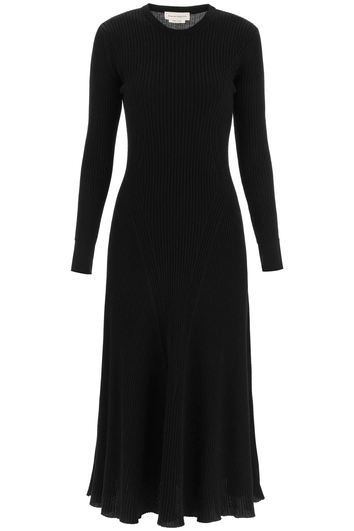 RIB KNIT MIDI DRESS - 1