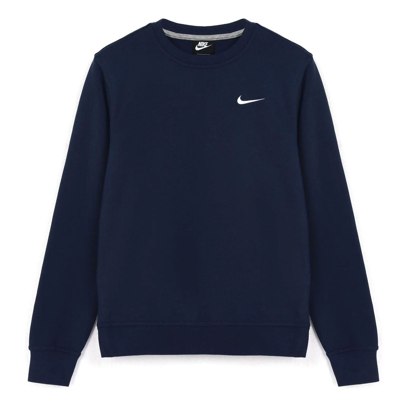 Men's Nike Knit Sports Fleece Lined Stay Warm Round Neck Pullover Blue 916609-410 - 1