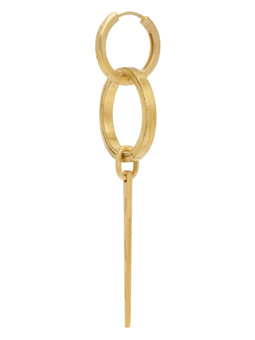 Gold Mini Spike v2 Single Hoop Earring - 2