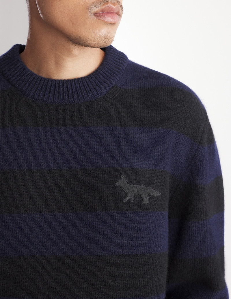 FESTIVE PROFILE FOX PATCH STRIPPED JUMPER 4
