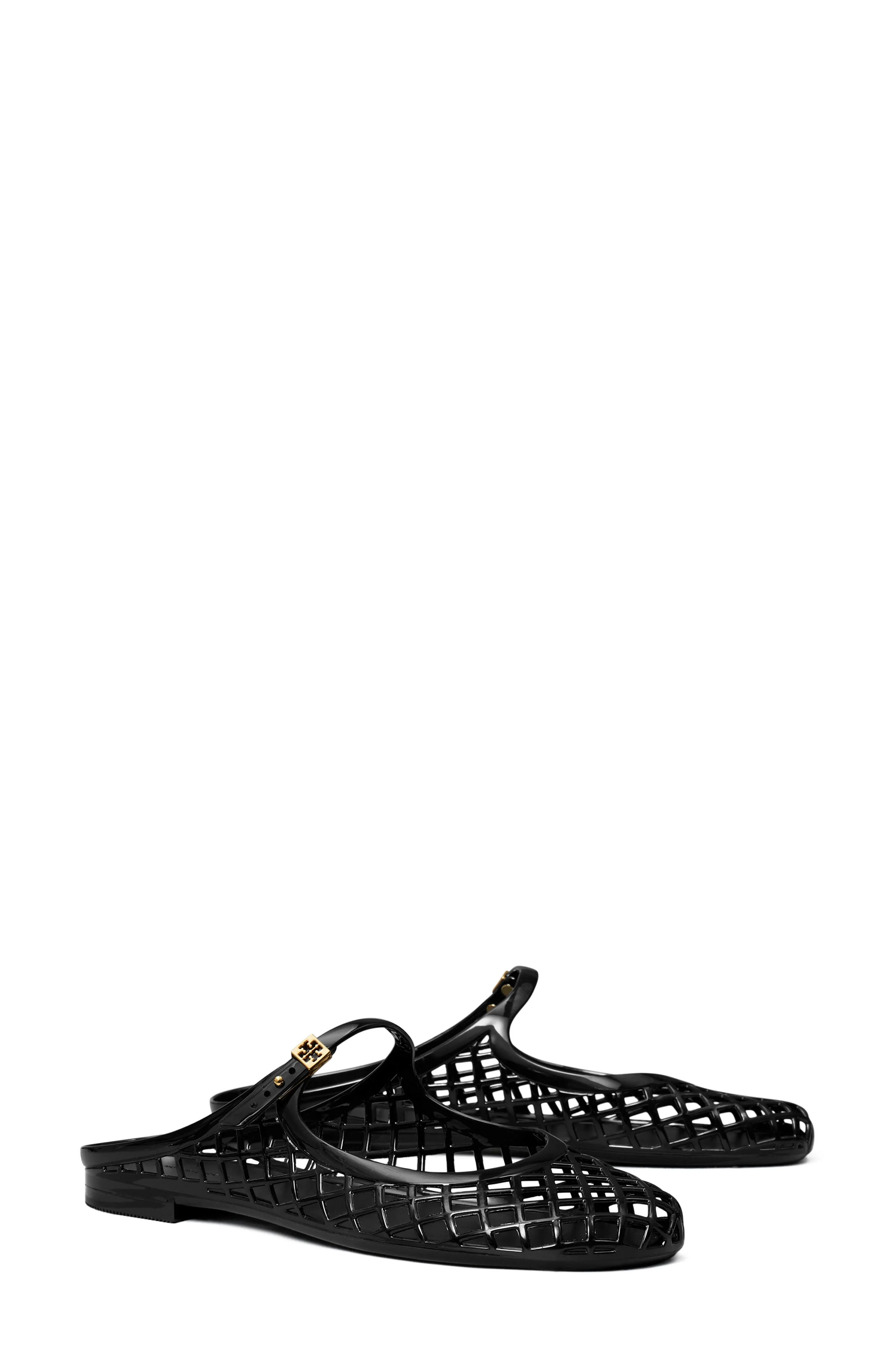Tory Burch Mellow Mary Jane Jelly Mule in Perfect Black /Gold at Nordstrom - 1