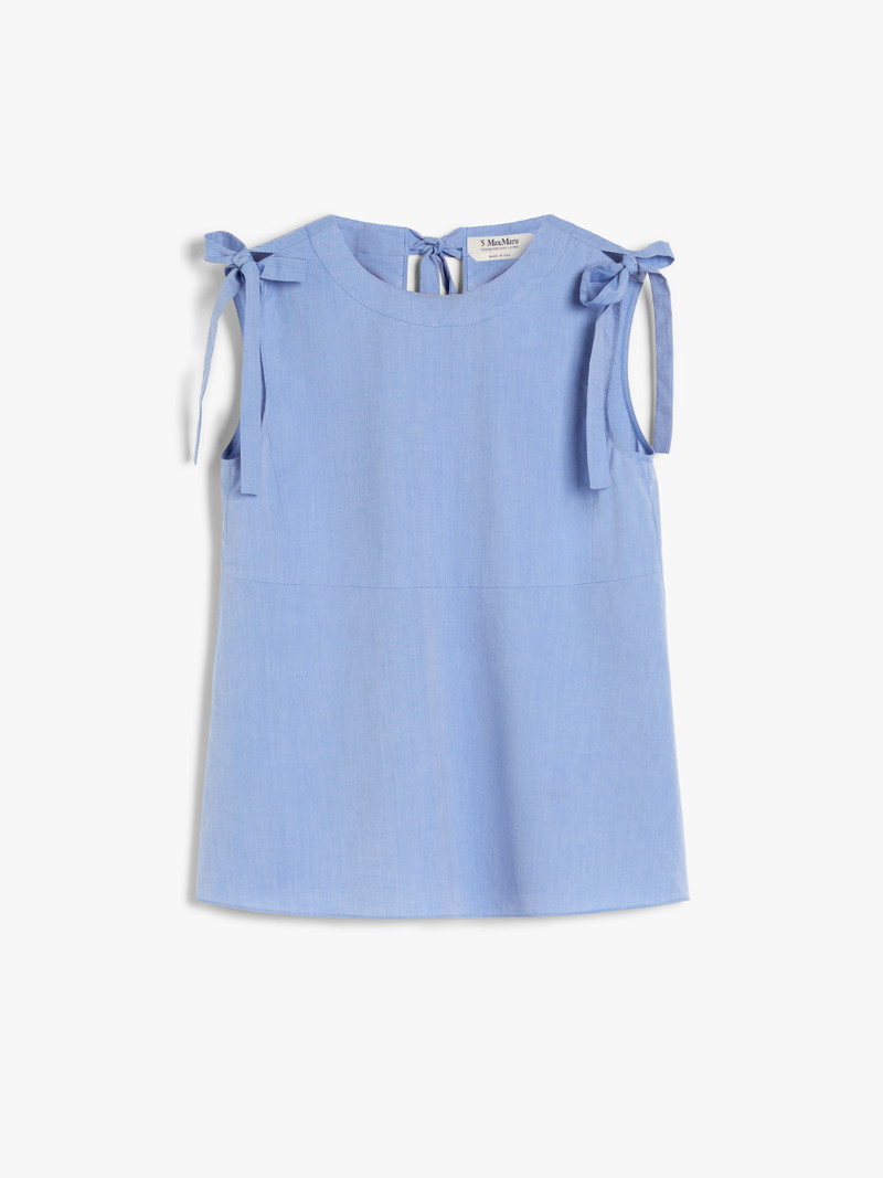 ELEONORA Flared cotton canvas top - 1