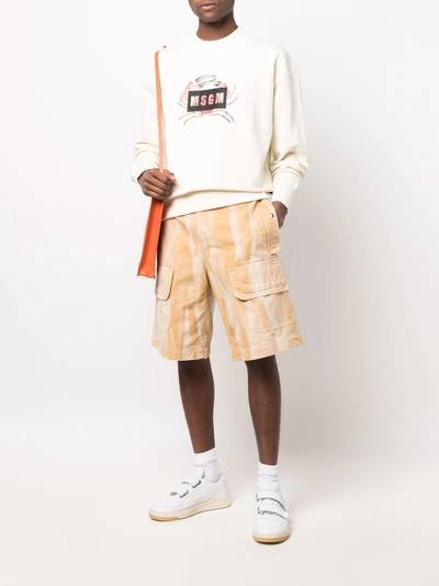 MSGM tie-dye cargo shorts outlook