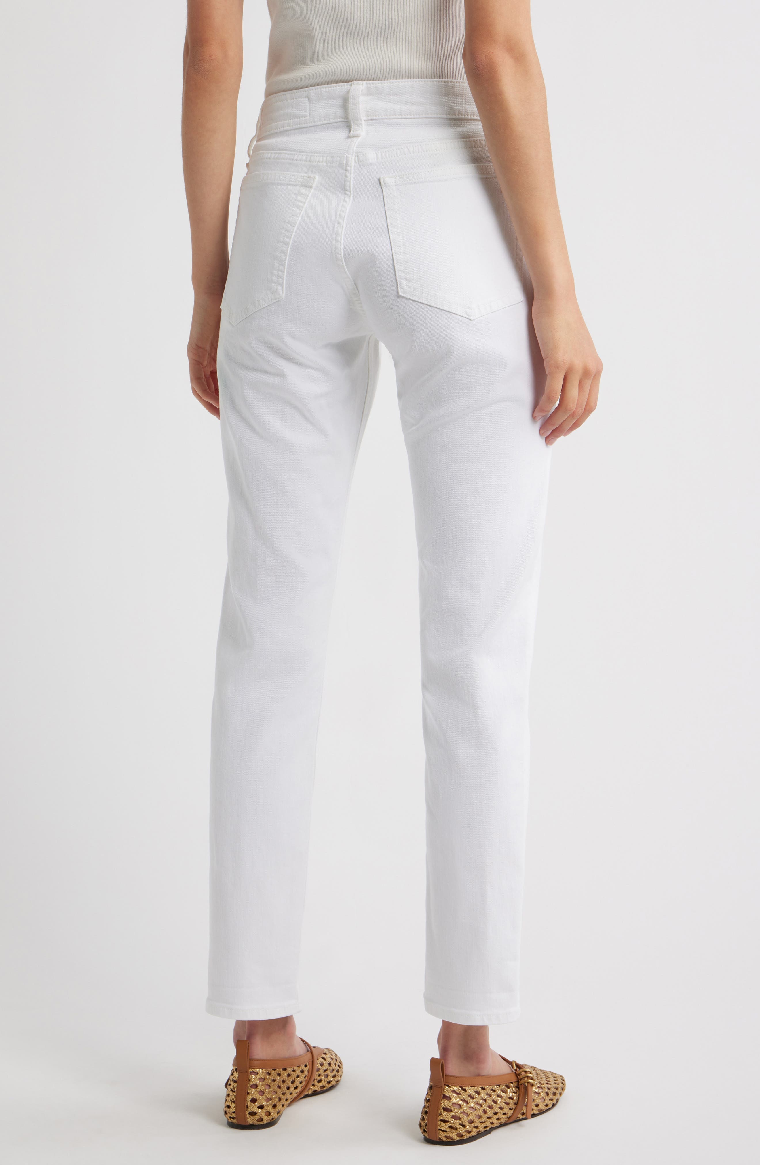 rag & bone Dre Low Rise Slim Boyfriend Jeans in Opticwht at Nordstrom - 2