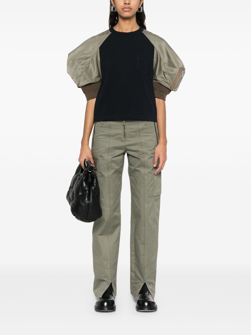 panelled T-shirt - 2
