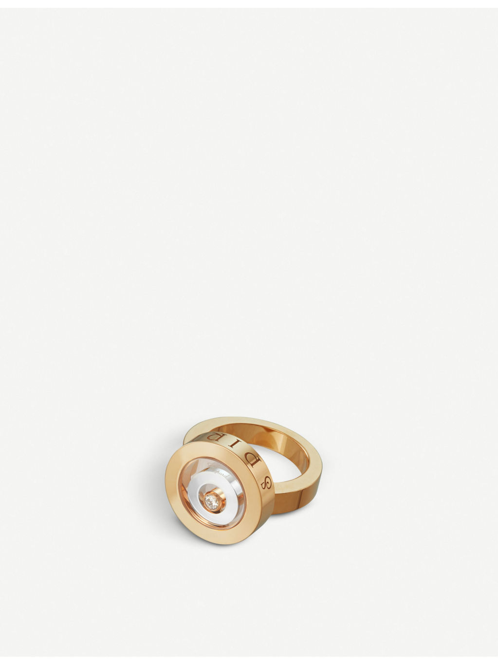 Happy spirit 18ct rose and white-gold diamond ring - 1
