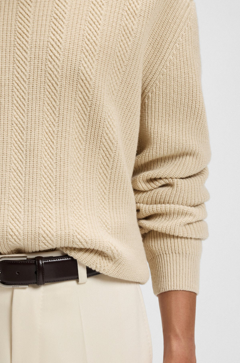 WOOL-CASHMERE SWEATER WITH MIXED STRUCTURES 3