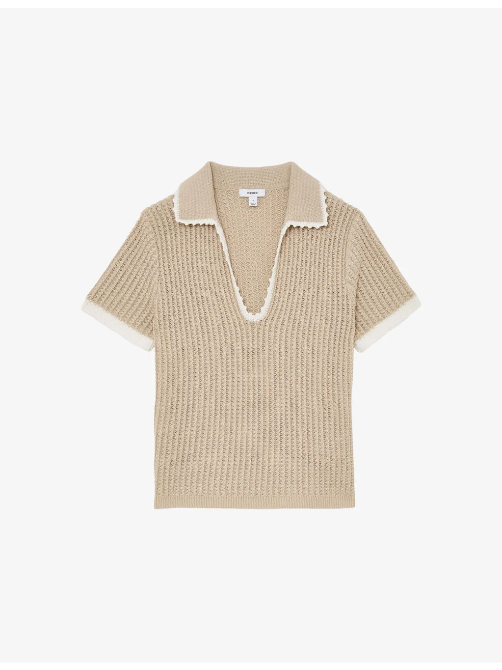 Ottilie Open-Collar Cotton and Linen Top - 1