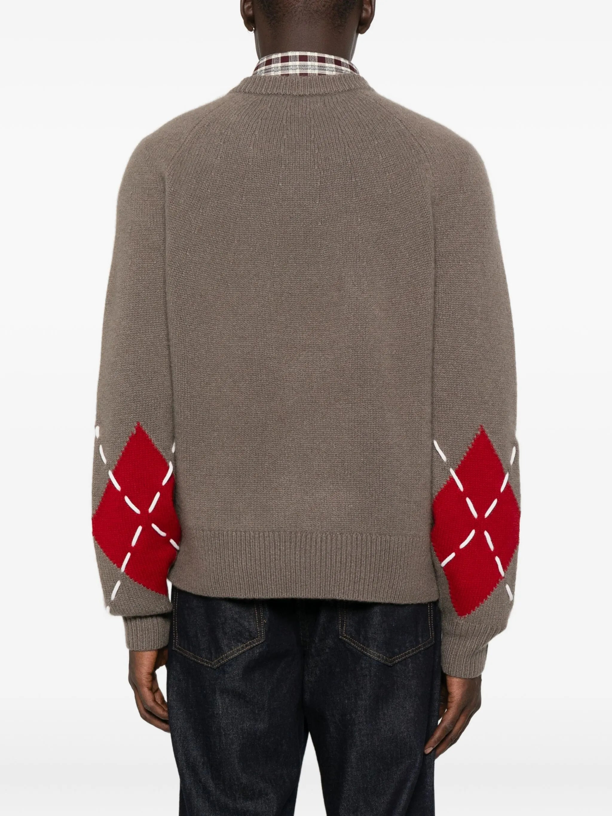 Sloane argyle V-neck sweater - 4