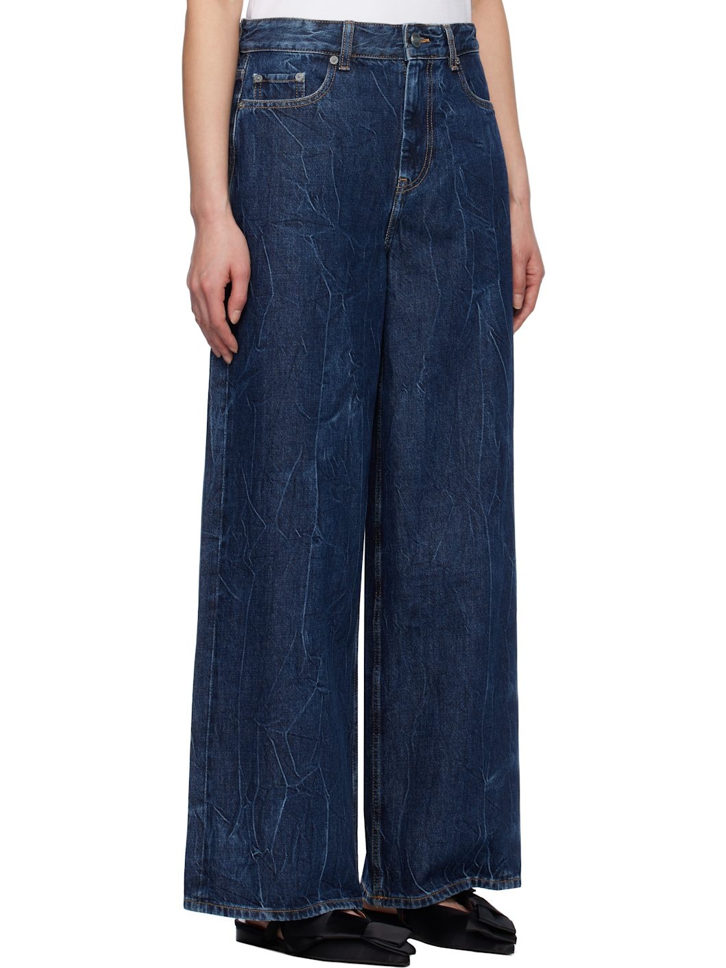 Navy Crinkled Future Denim Marri Jeans - 2