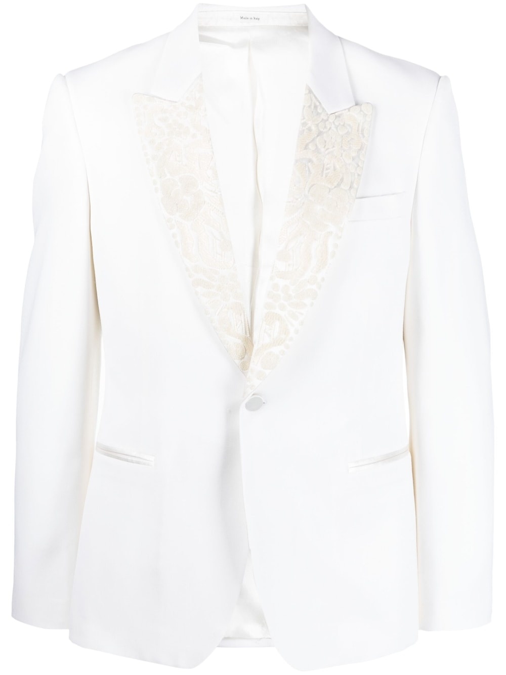 embellished-lapels single-breasted blazer - 1