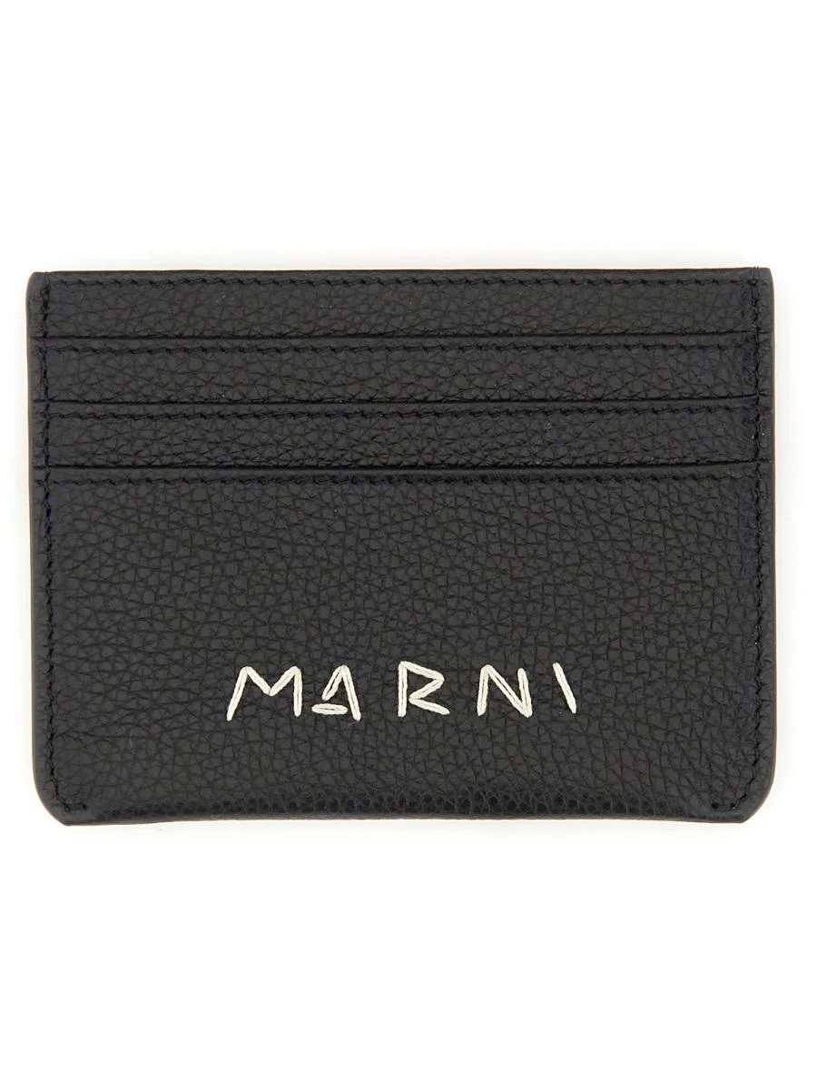 Marni Card Holder With Logo Darning - 1