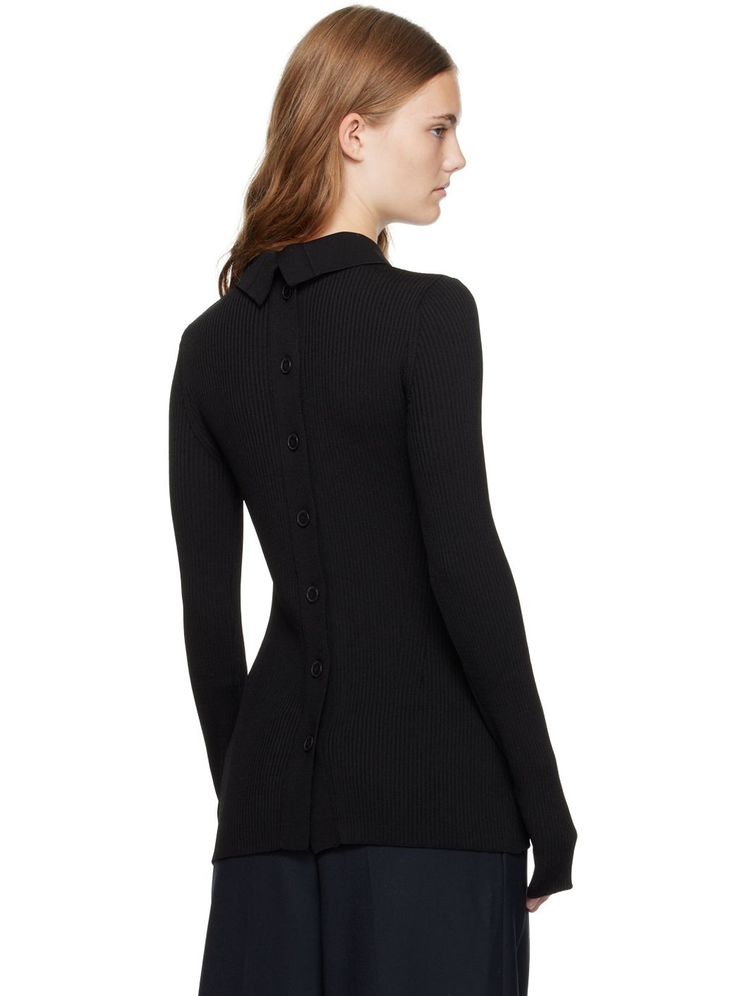 Black Both Sides Opening Cardigan - 3