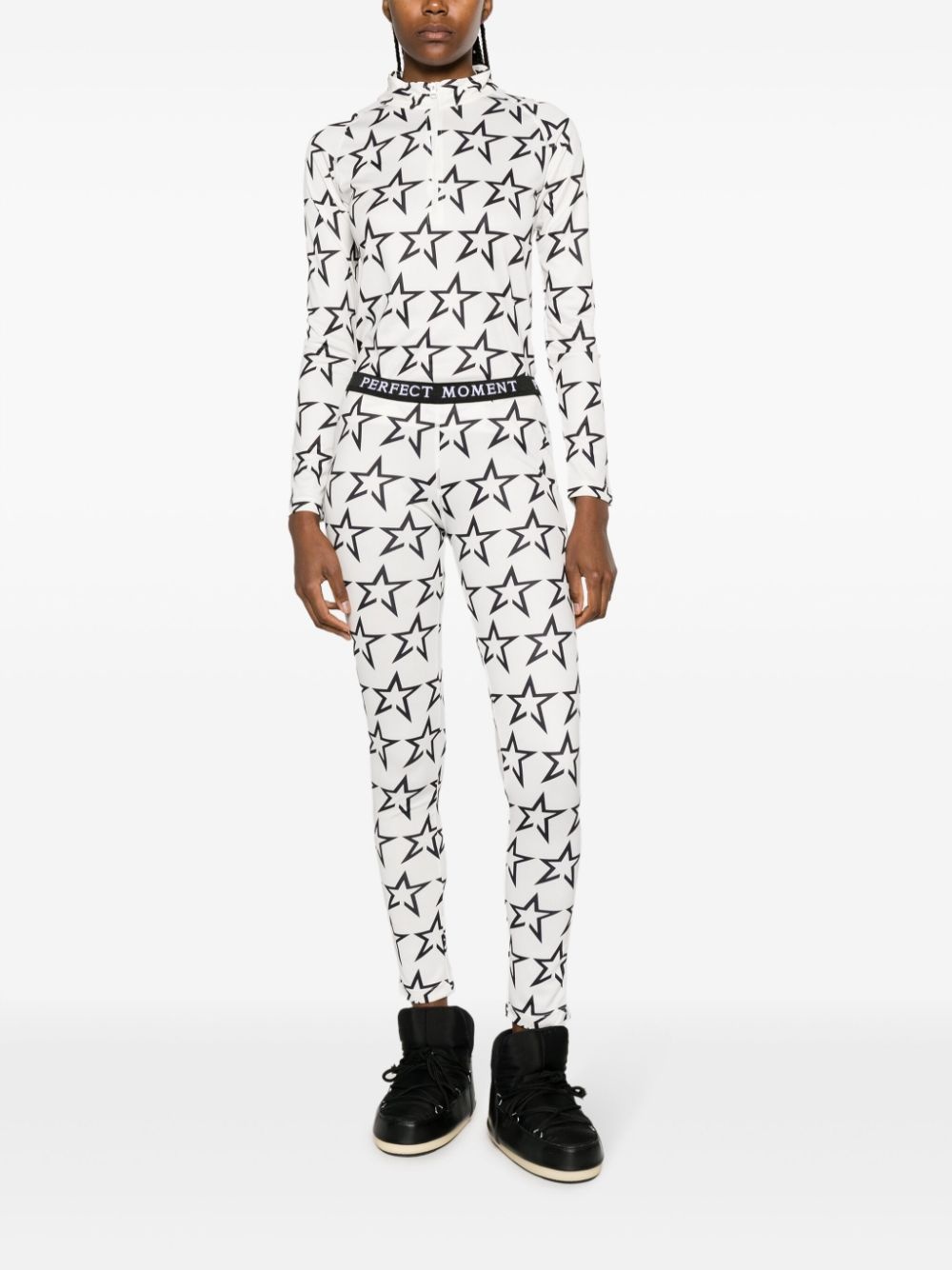 logo star-pattern leggings - 2