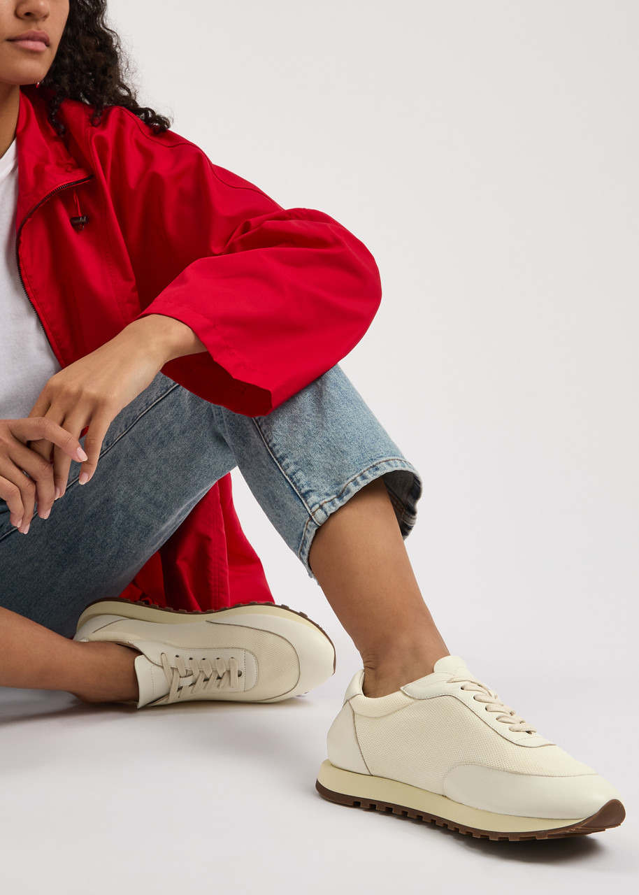 Owen panelled mesh-knit sneakers - 5