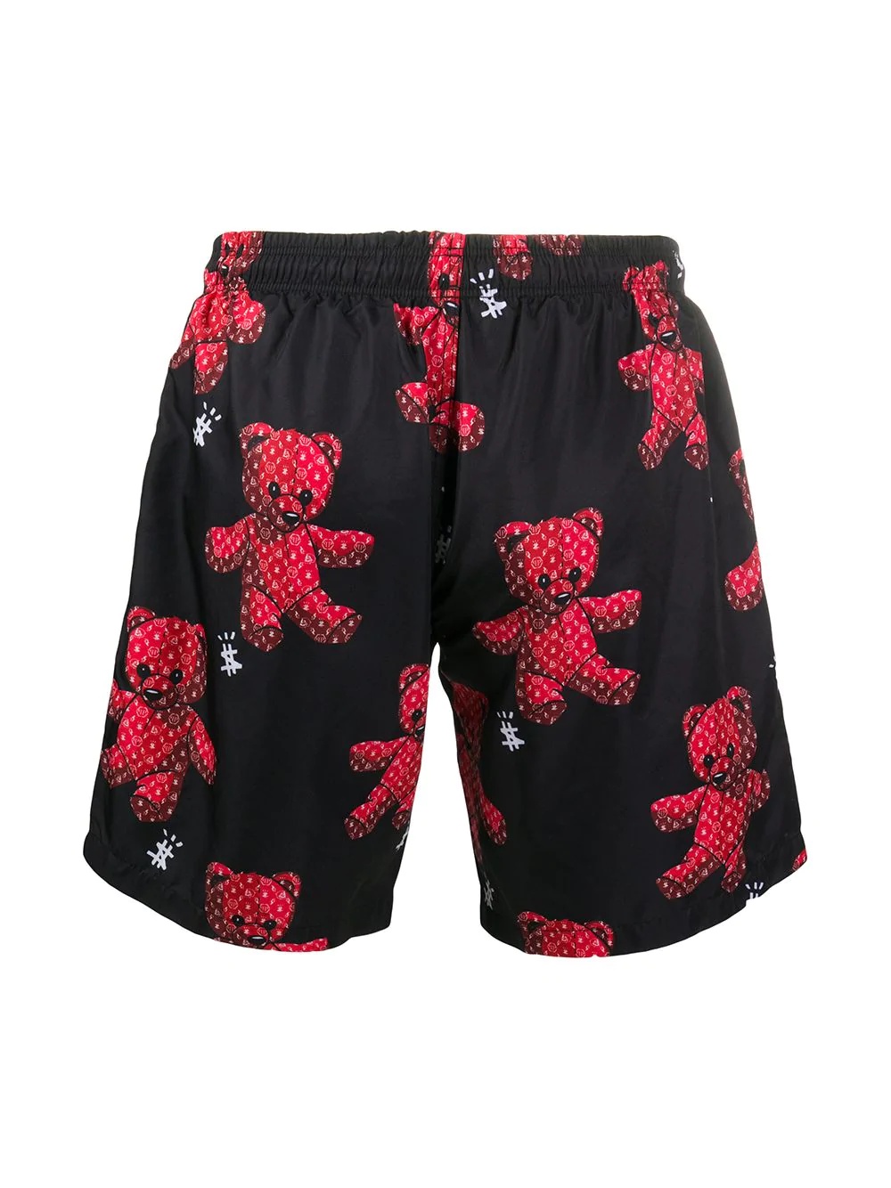 Teddy-print swim shorts  - 2