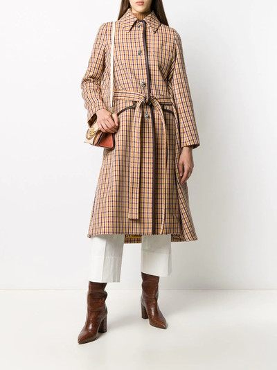 Lanvin check-print midi coat outlook