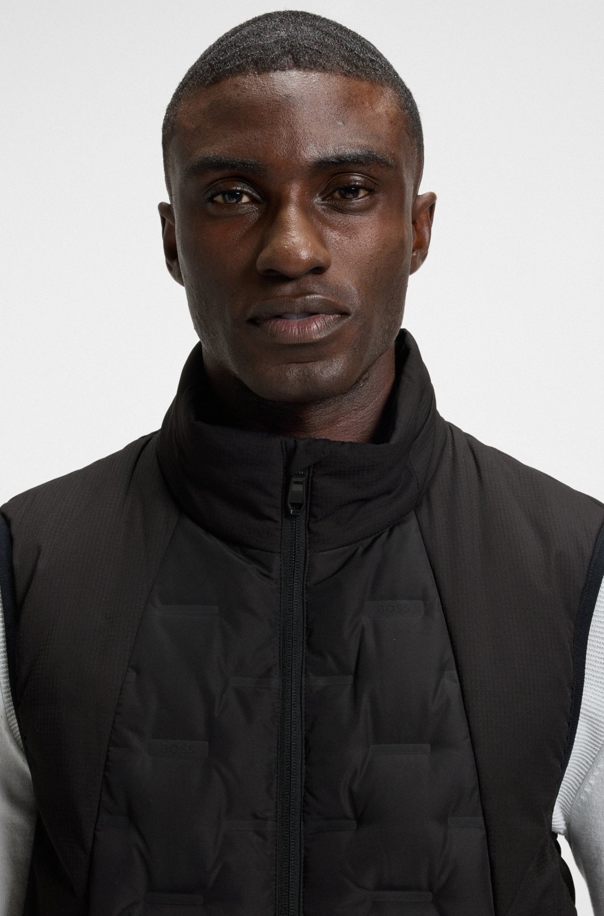 DOWN-FILLED GILET WITH WELDED-LOGO PATTERN - 5