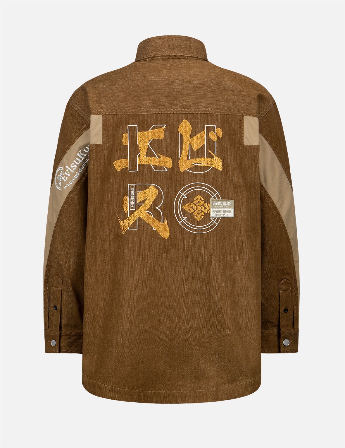Sashiko Logo Embroidered Denim Shirt Jacket - 7