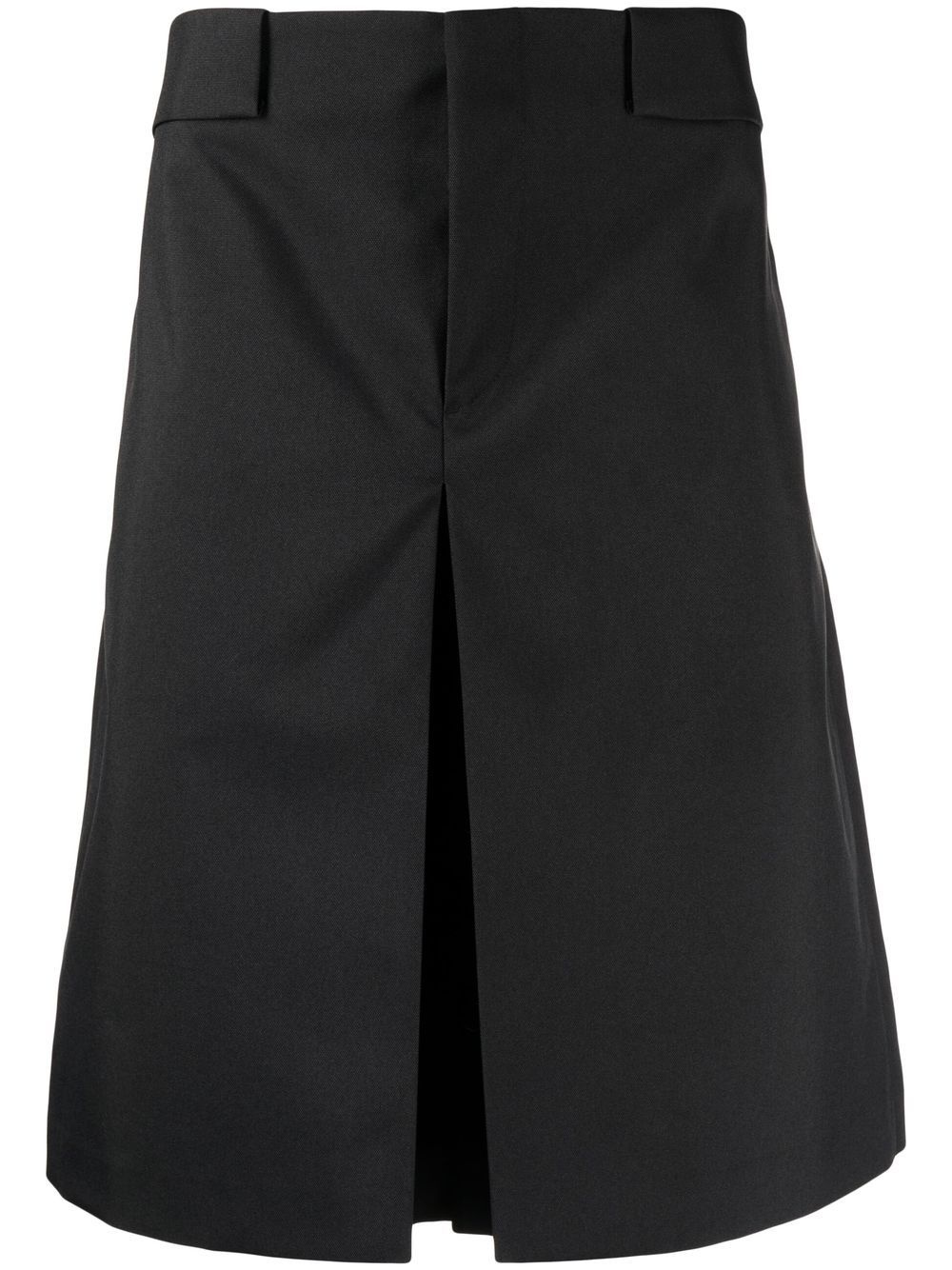 single-pleat cotton skirt - 1